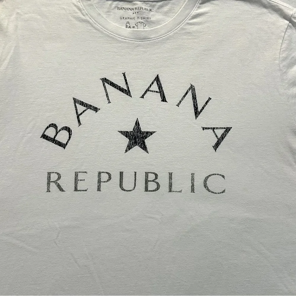 Banana Republic Logo Graphic Men’s White T-shirt XL